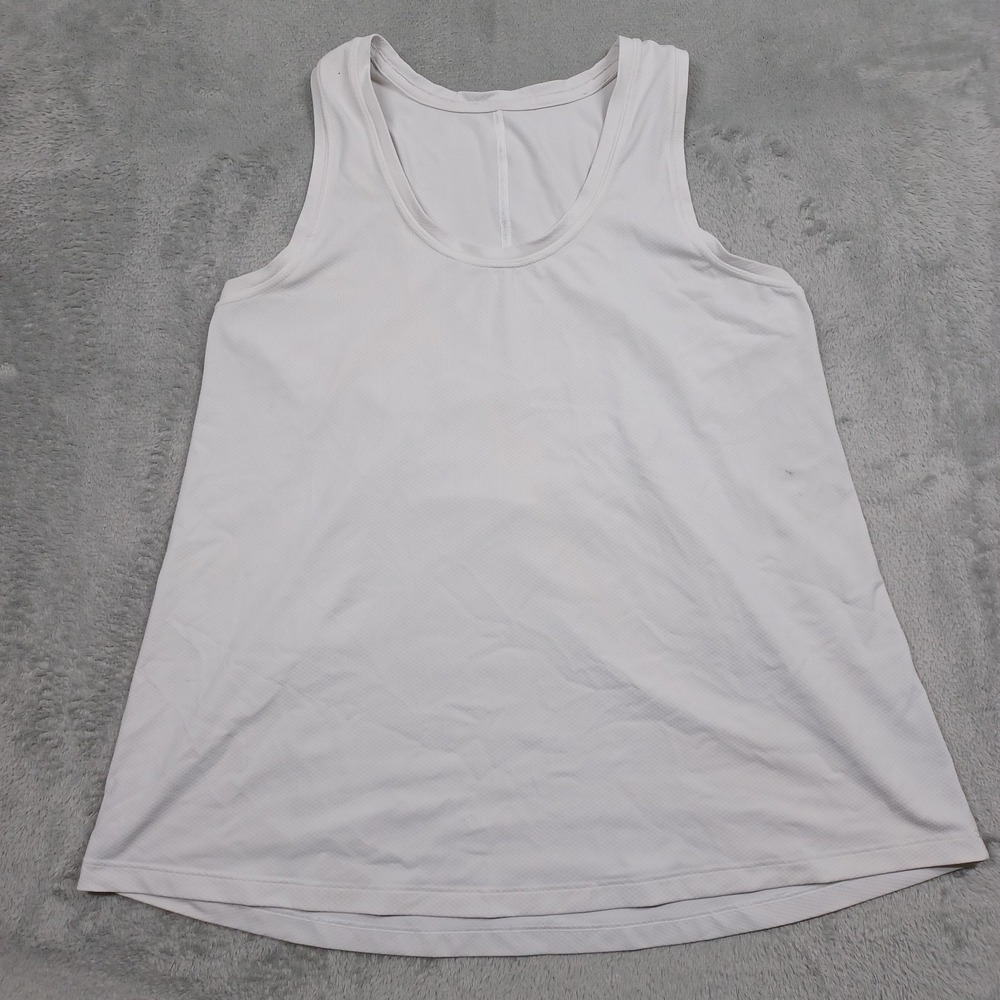 Lululemon Tank Womens 4‎ Gray Lightweight Activewear Logo Casual